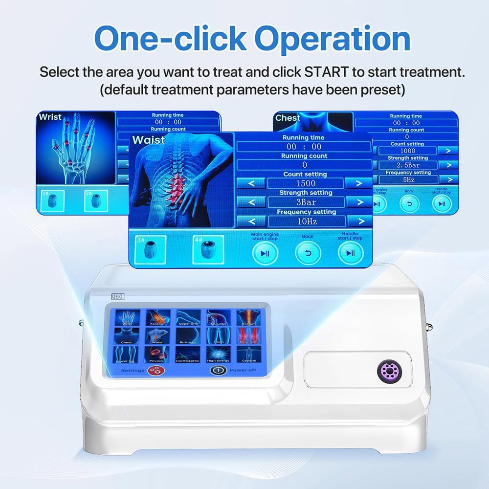 Kalecope 8 Bar ESWT Pneumatic ED Shockwave Therapy Machine Body Pain Relief Home