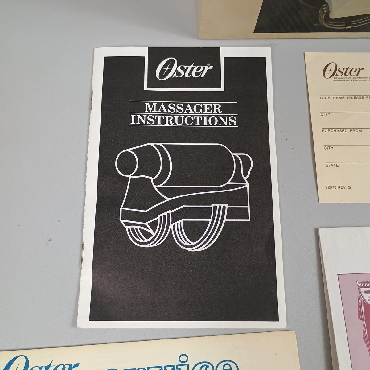 Oster Stim-U-Lax Therapeutic Massager 14-11E Chrome, Box, Paperwork, Excellent