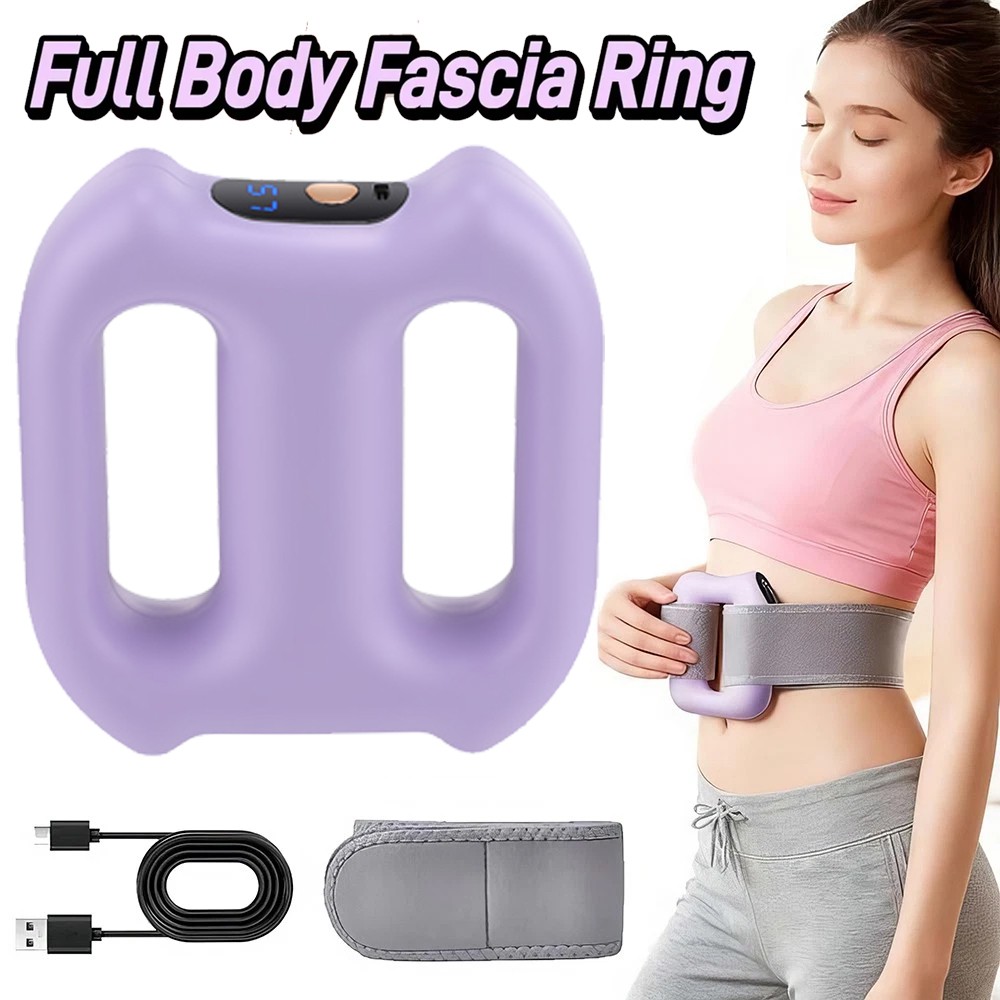 Fascia Ring Massager w/ Strap 5-Mode Full Body Relief & Portability Waist & Legs