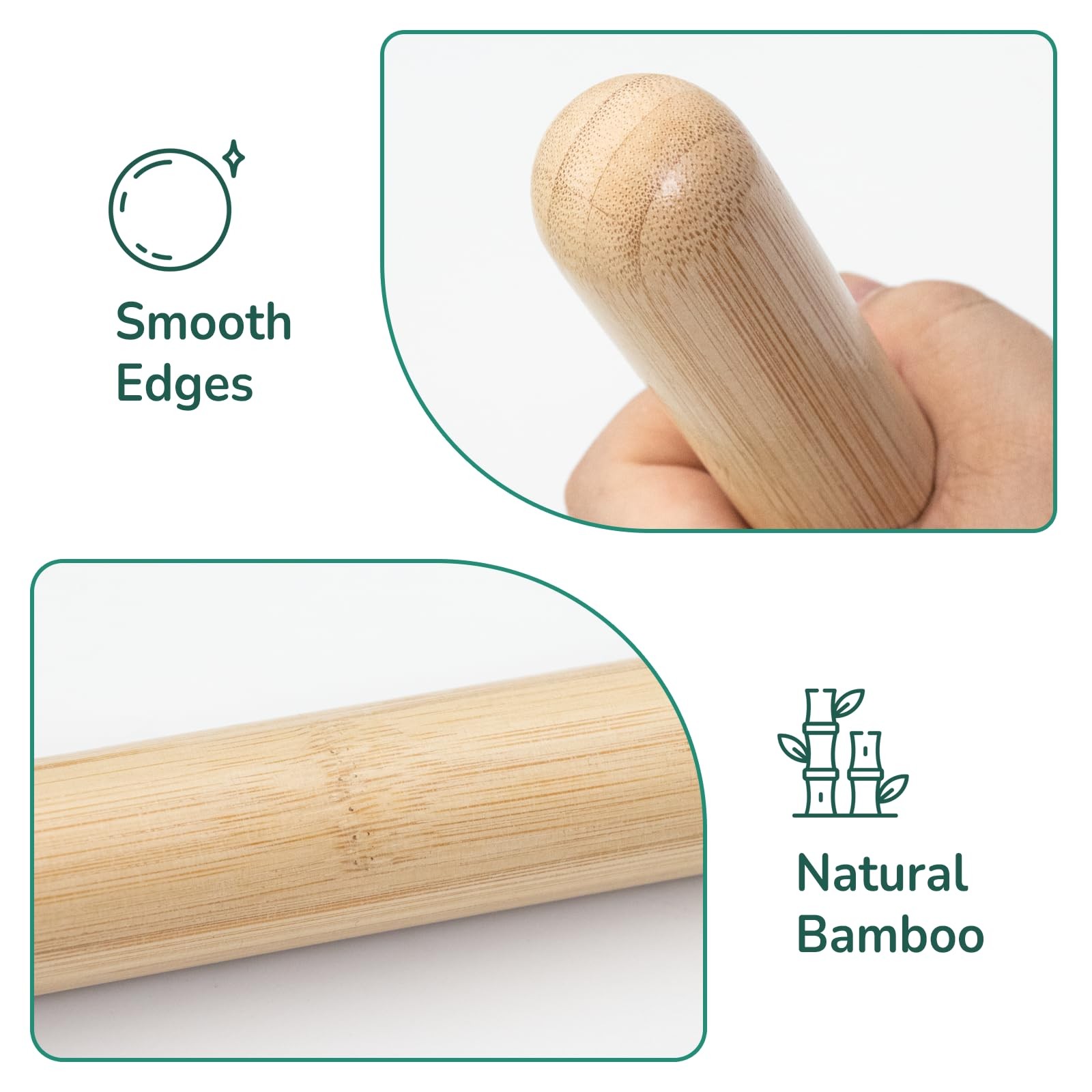 Bamboo Massage Stick – Body Shaping Roller, Guasha Massage Tool for Relaxing …