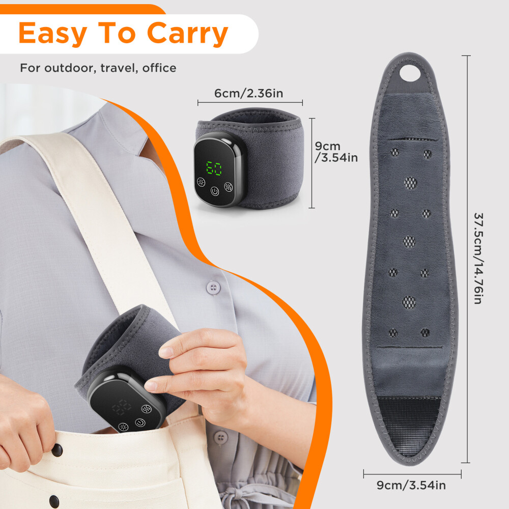 Electric Knee Ankle Massager Wrist Guard Brace Hot Air Compression Pain Relief