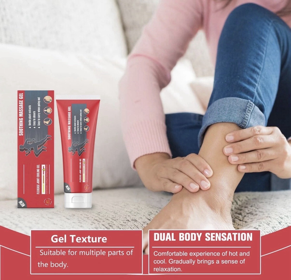 Joint Gel, Soothing Massage Cream, Rapid Muscle Cream, Suitable for Knee, Lumbar