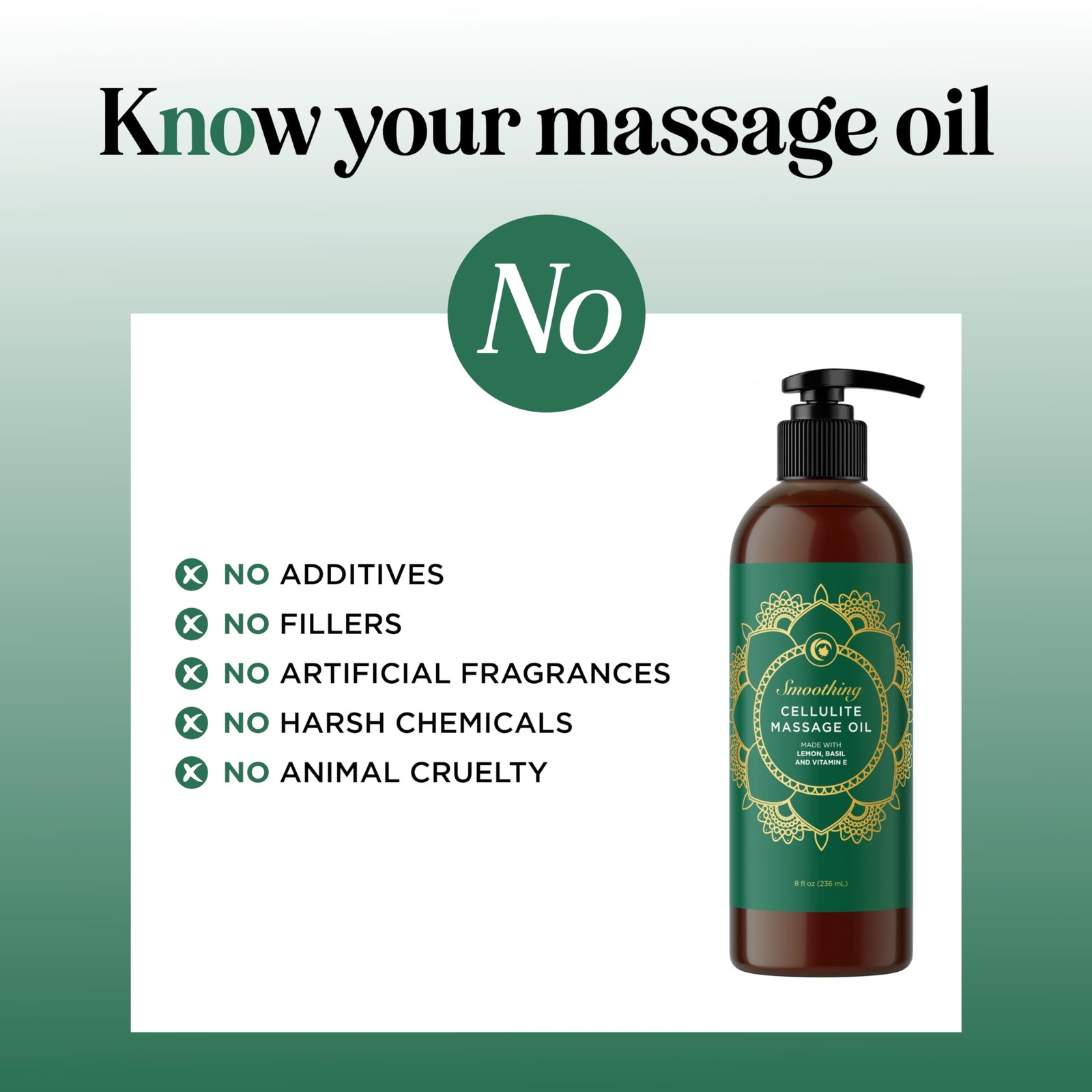 Smoothing Anti Cellulite Massage Oil – Slimming 8 Fl Oz (Pack of 1), Amber