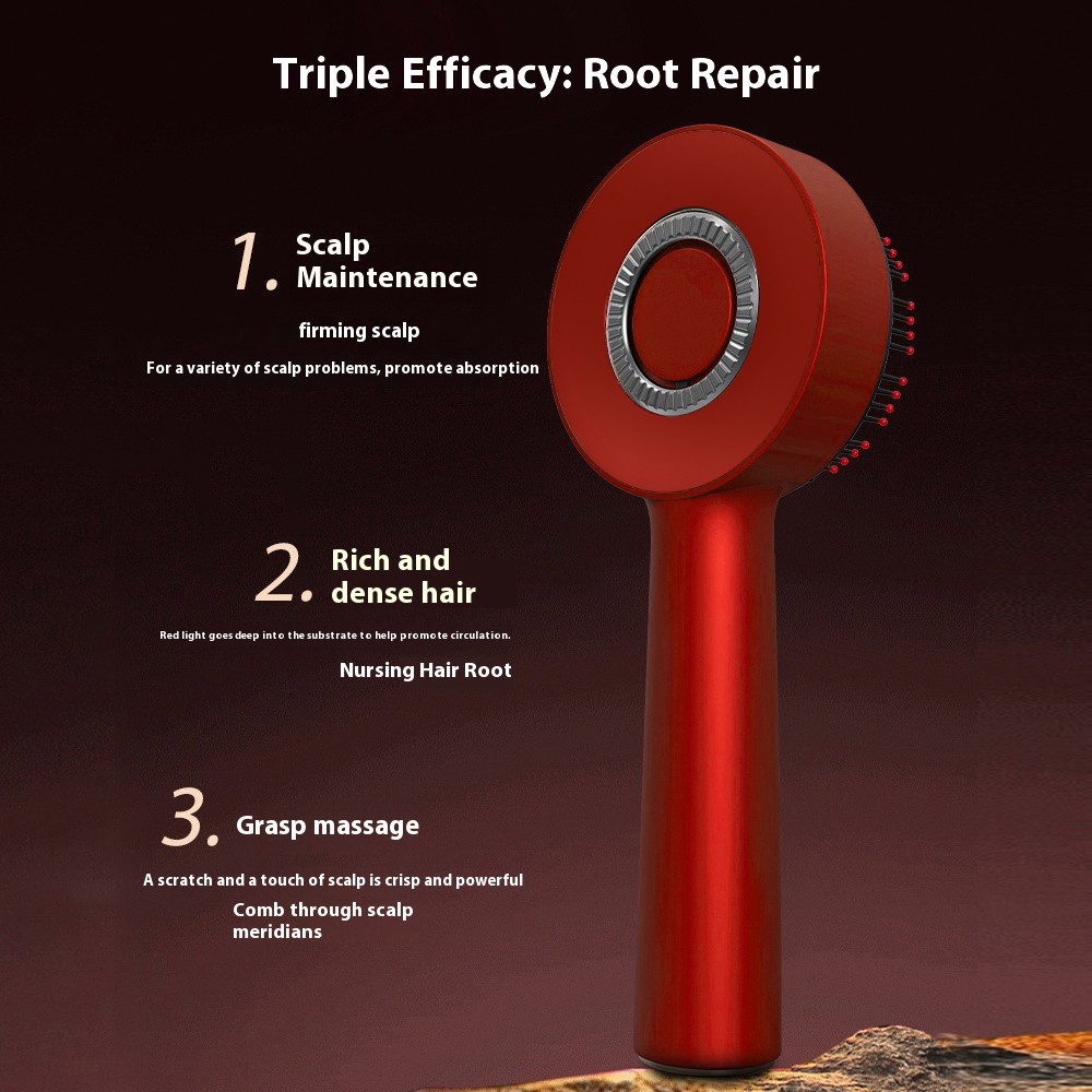 Upgrade Electric Scalp Massager Brush Massage Comb – Red Light Therapy & Oil US