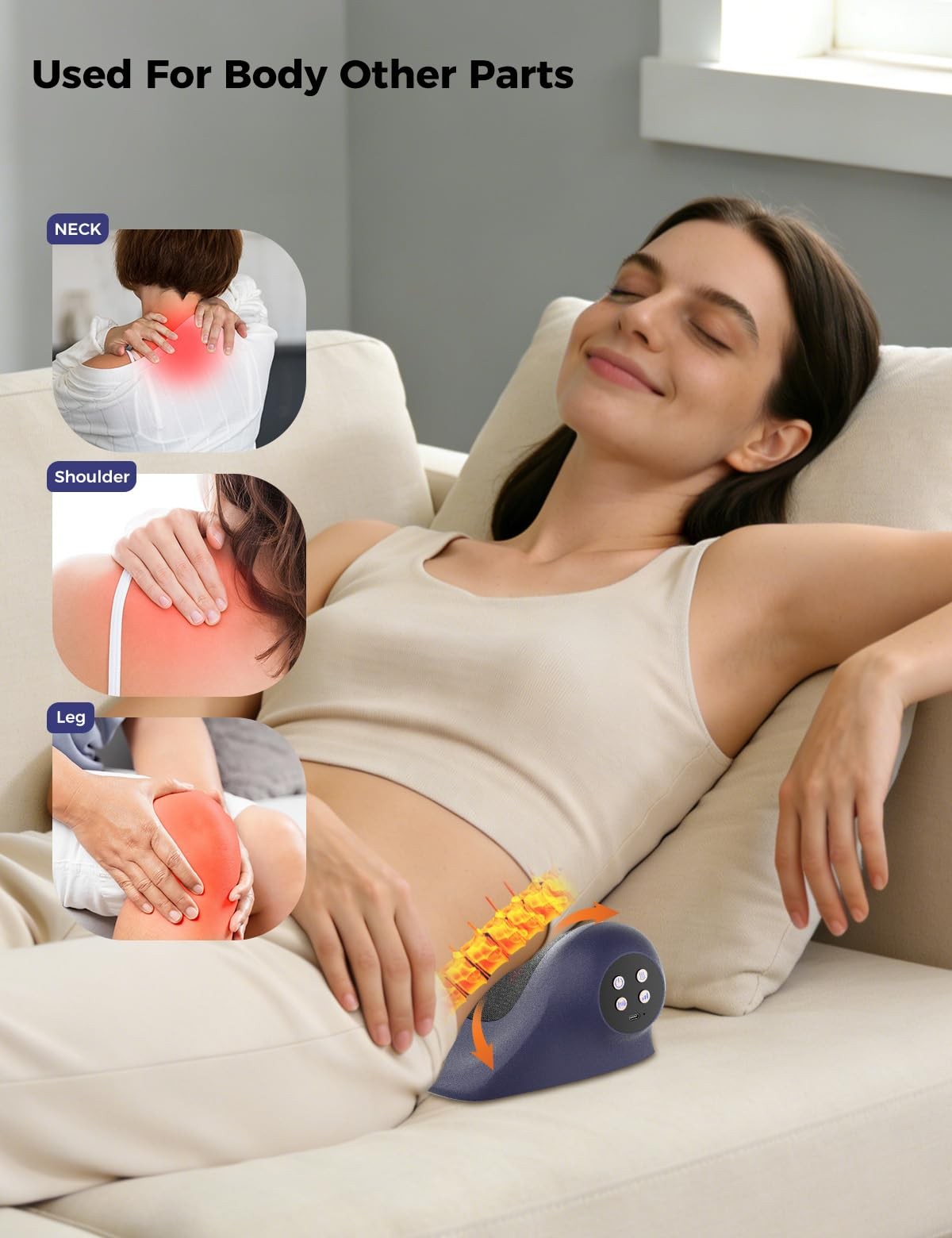 Heated Neck Stretcher for Pain ,Cervical Traction Device,3 Vibration Modes Po…