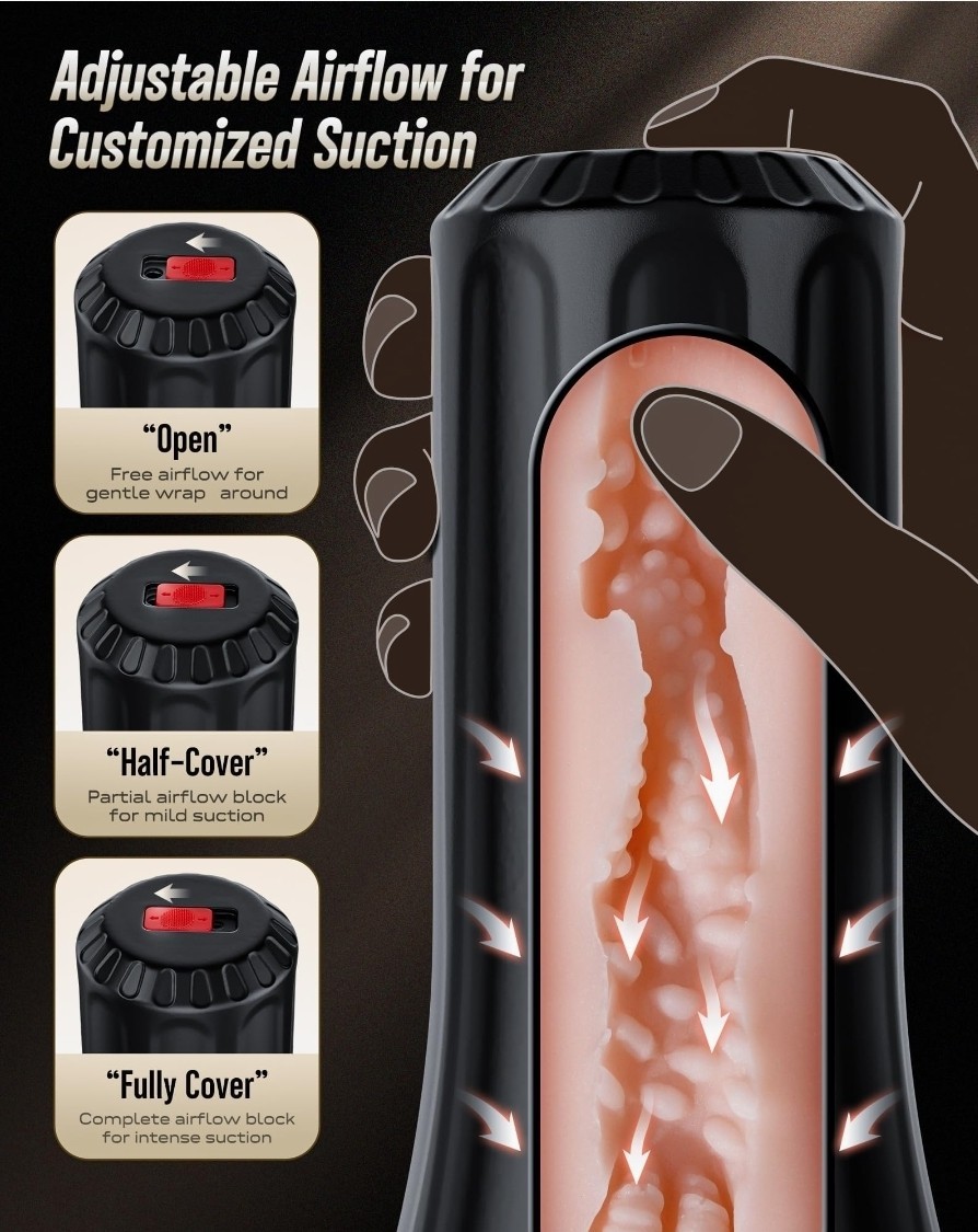 Male Personal Massager Sleeve TPE Soft Texture Adjustable Suction Reusable