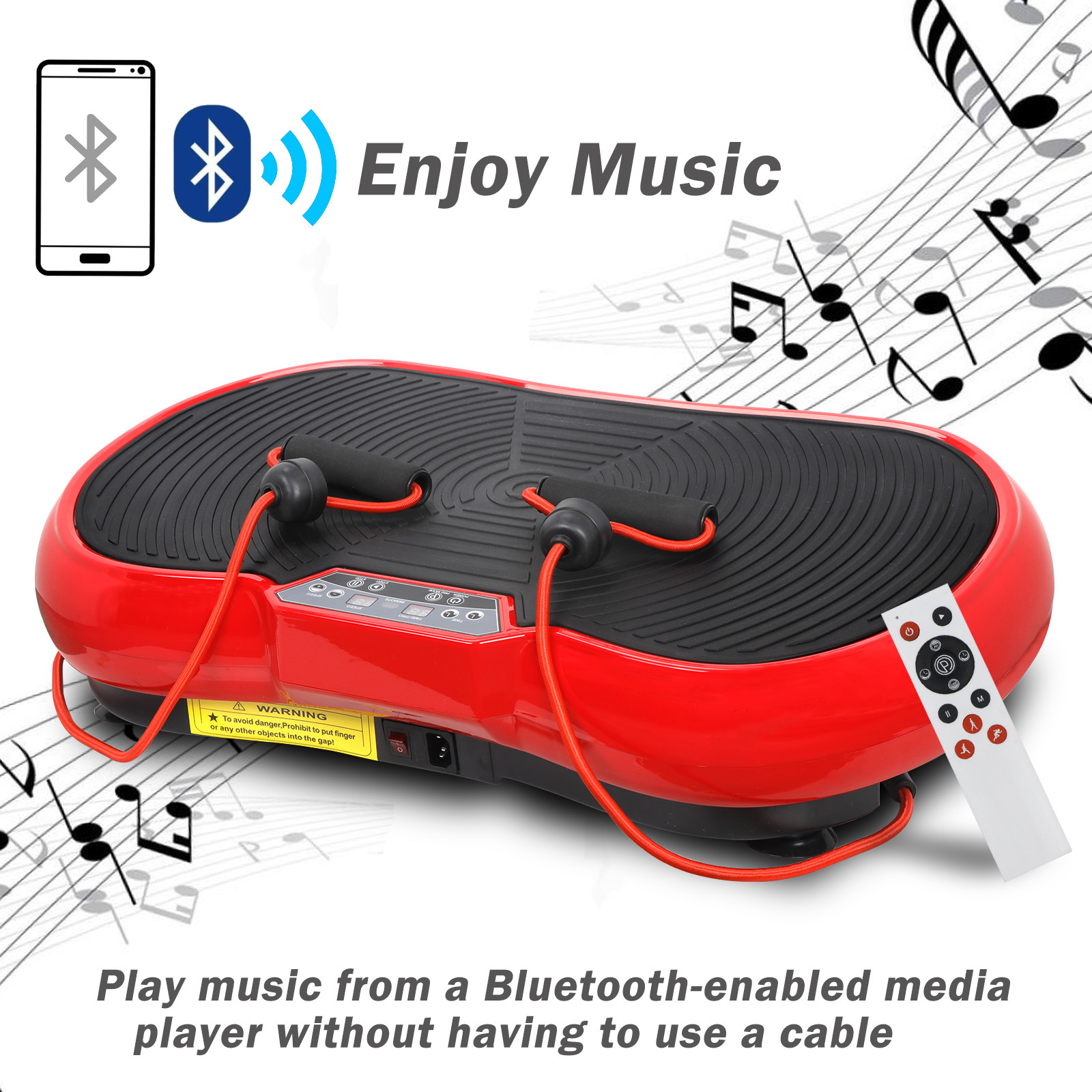 Vibration Plate Whole Body Exercise Trainer Machine Red Platform Massager