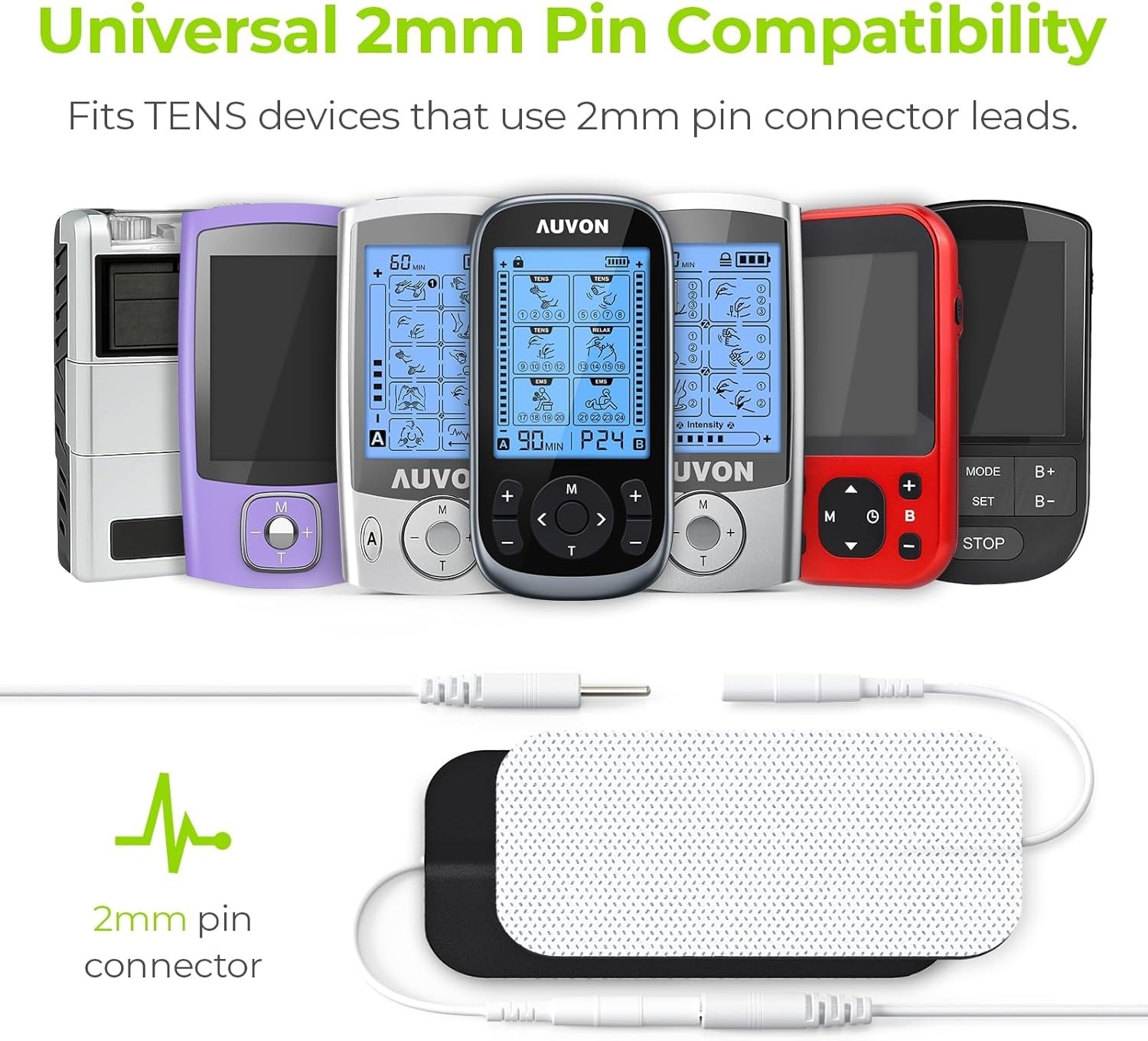 10 Pcs 2″x4″ Latex-Free TENS Electrotherapy Pads for Ultimate Comfort