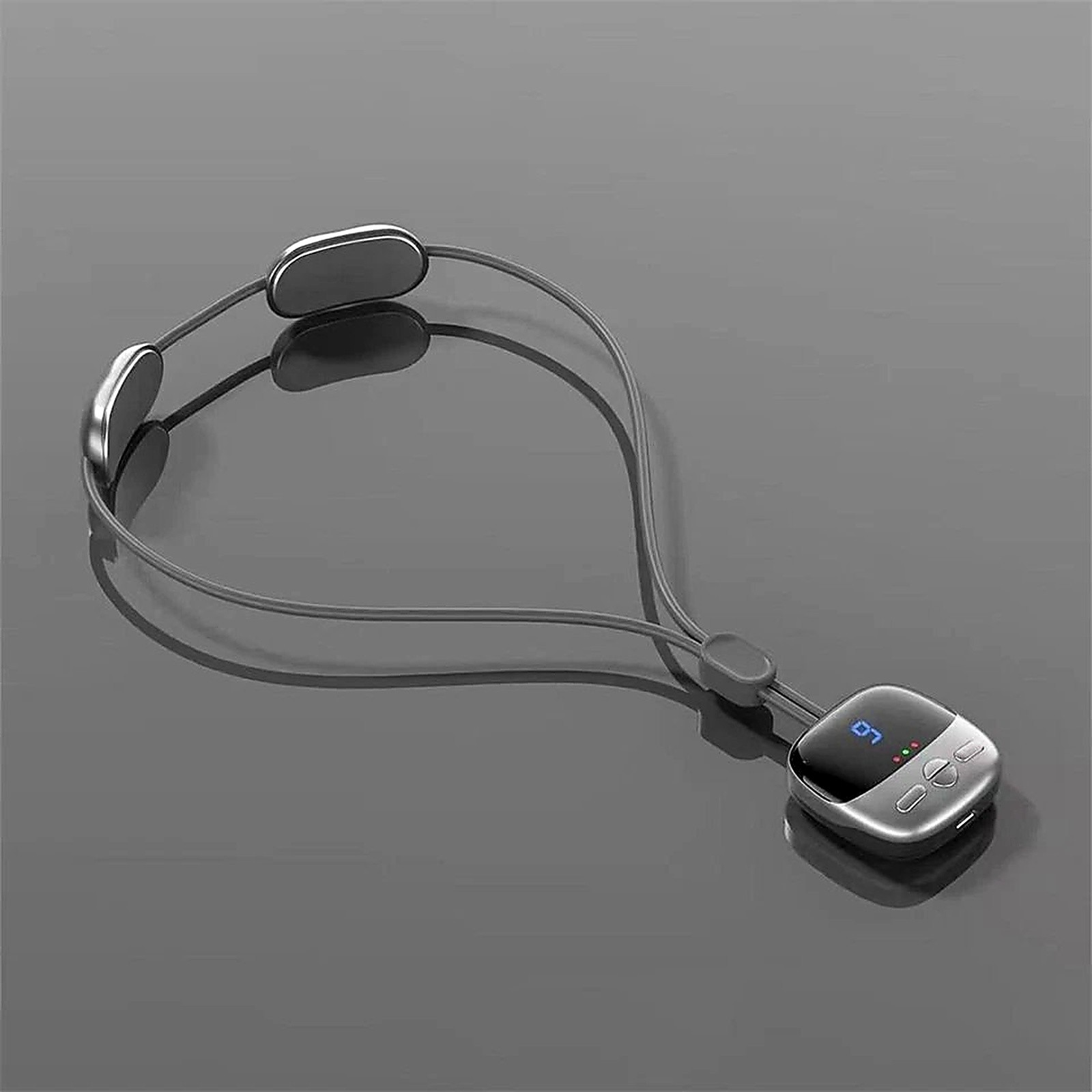 EMS Pulse Neck Massager Heat Cervical Pain Relief 4 Modes USB Rechargeable