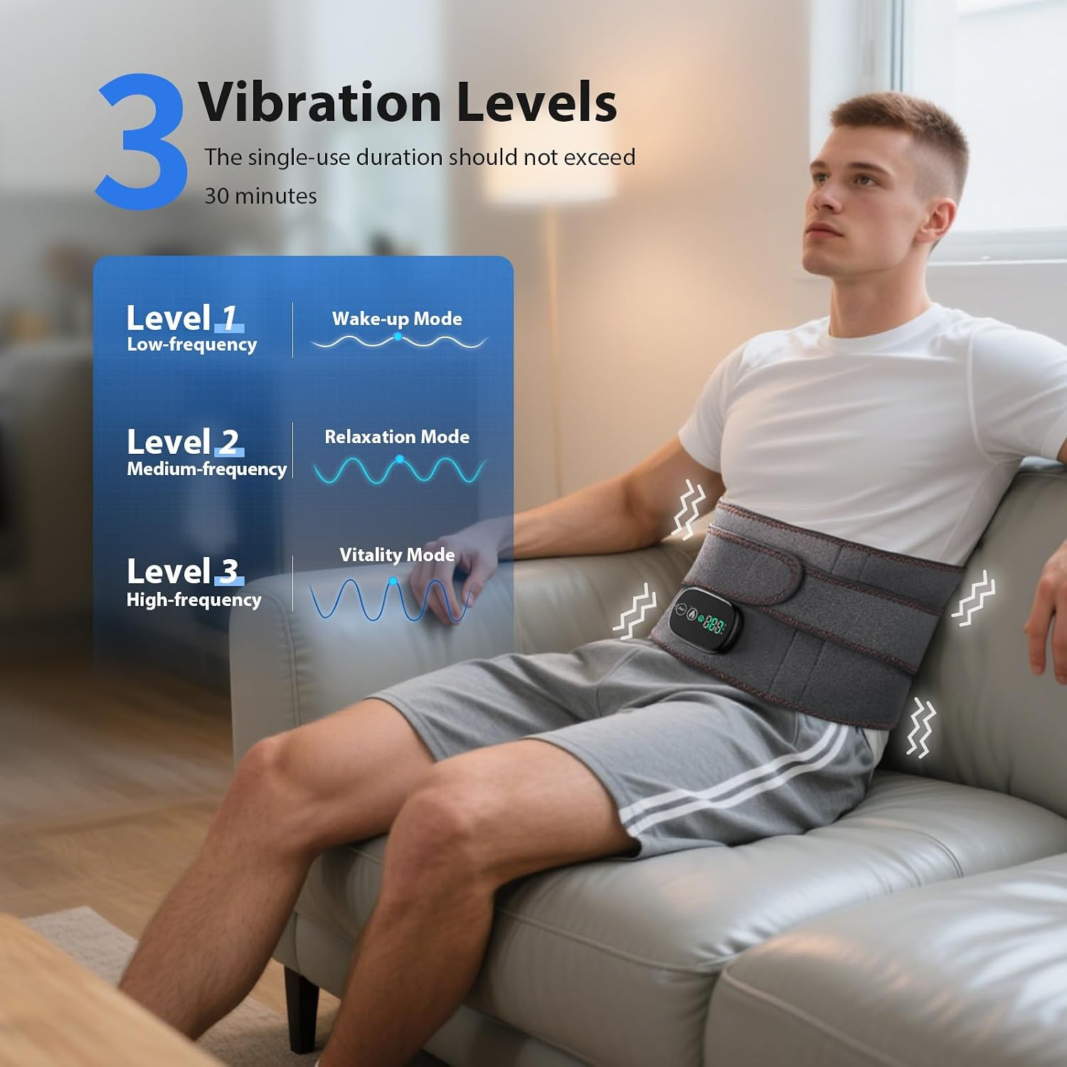 Lower Back Massager with Heat, Heating Pad for Back, Stomach Heating Pad, Waist