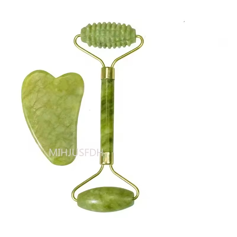 3 Pcs Jade Roller Gua Sha Set-Shaped Comb, Manual Beauty Tools for Face**