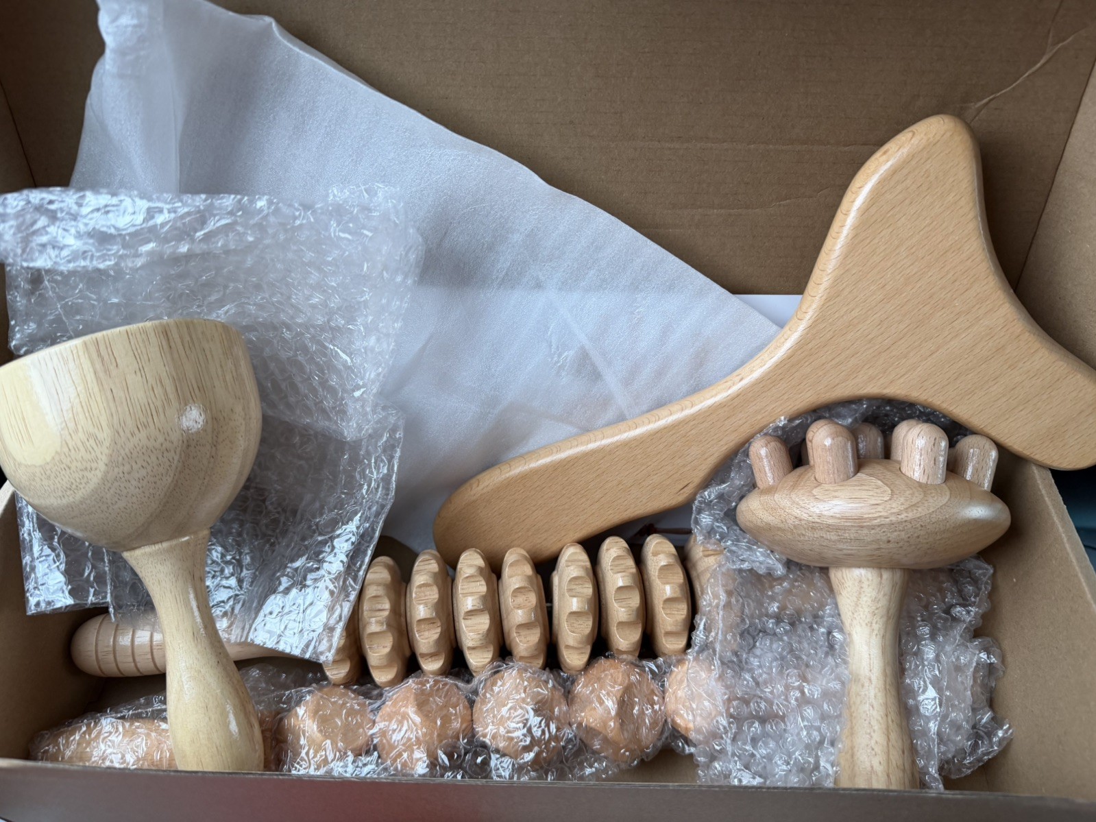 Komogir Wood Therapy Massage Tools 5-In-1 Lymphatic Drainage Massager