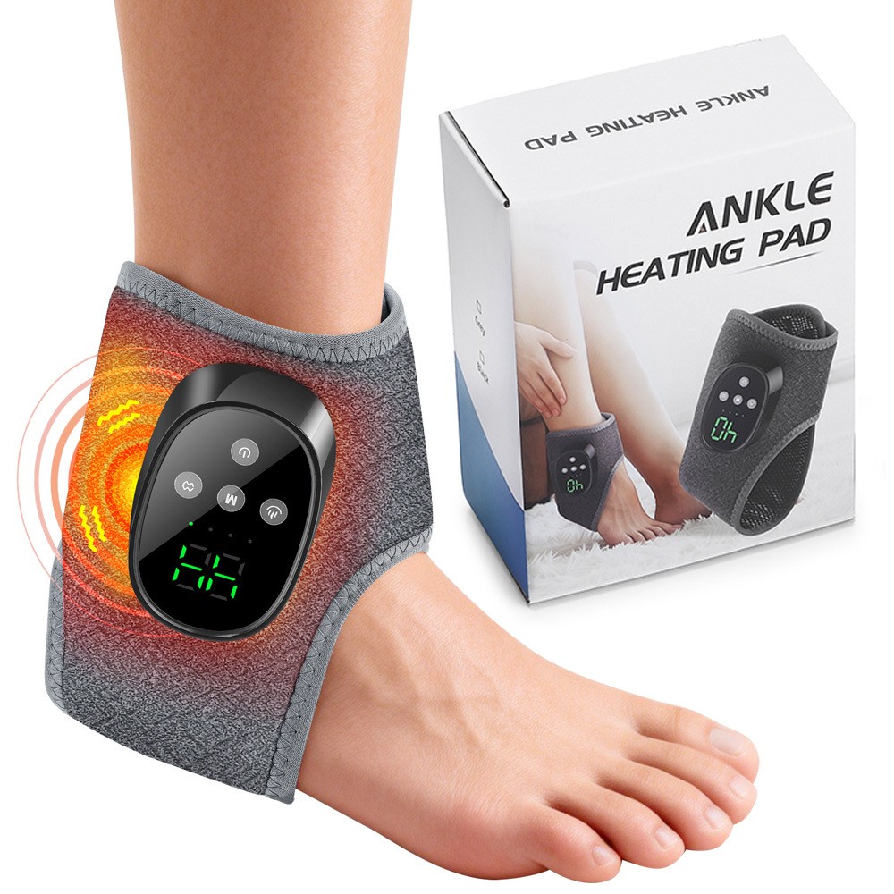 Electric Foot Ankle Massager Heating Vibration for Plantar Fasciitis Pain Relief
