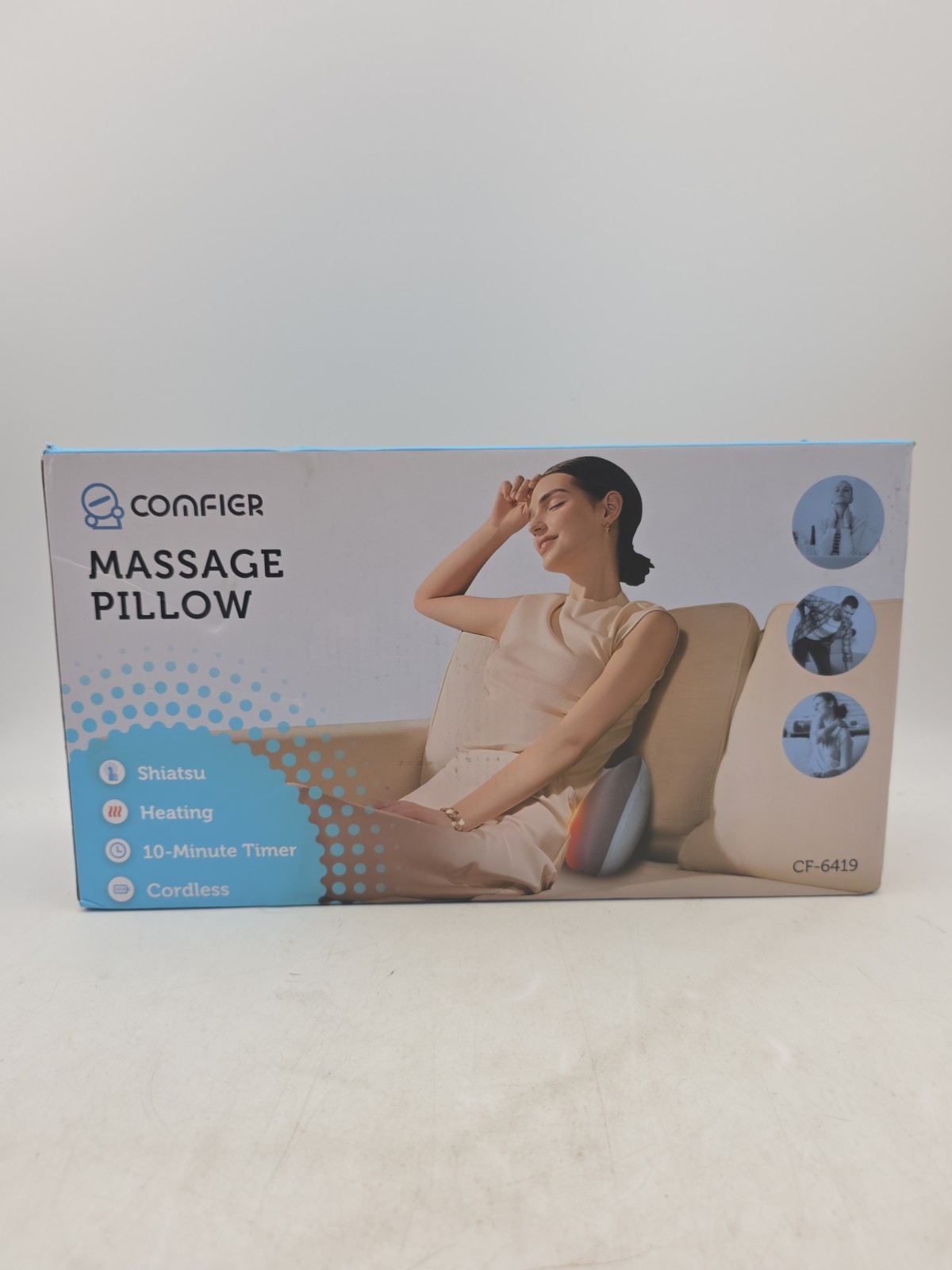 Comfier Shiatsu Neck and Back Massager, Muscle Pain Relief – 6419