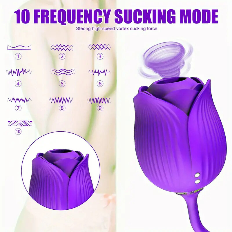 10 speed Rose Female Anniversary Female Birthday Gift Massage Tongue Licking HOT
