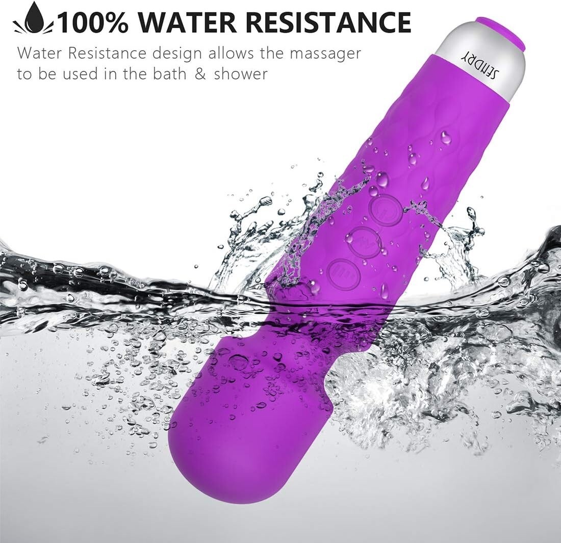 Sendry Wireless Waterproof Wand Massager 8 Speeds Purple NEW SEALED
