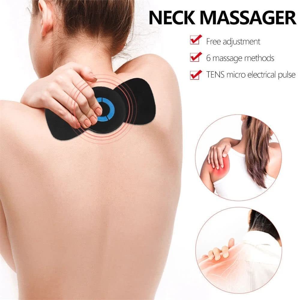 Portable EMS Mini Electric Neck Back Massager Cervical Massage Patch Stimulator