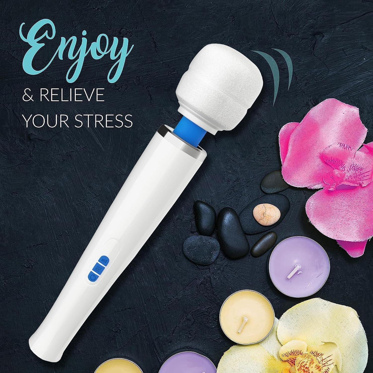 Cordless Therapeutic Massager – Powerful Handheld Tool, 8 Speeds & 20 Patterns,