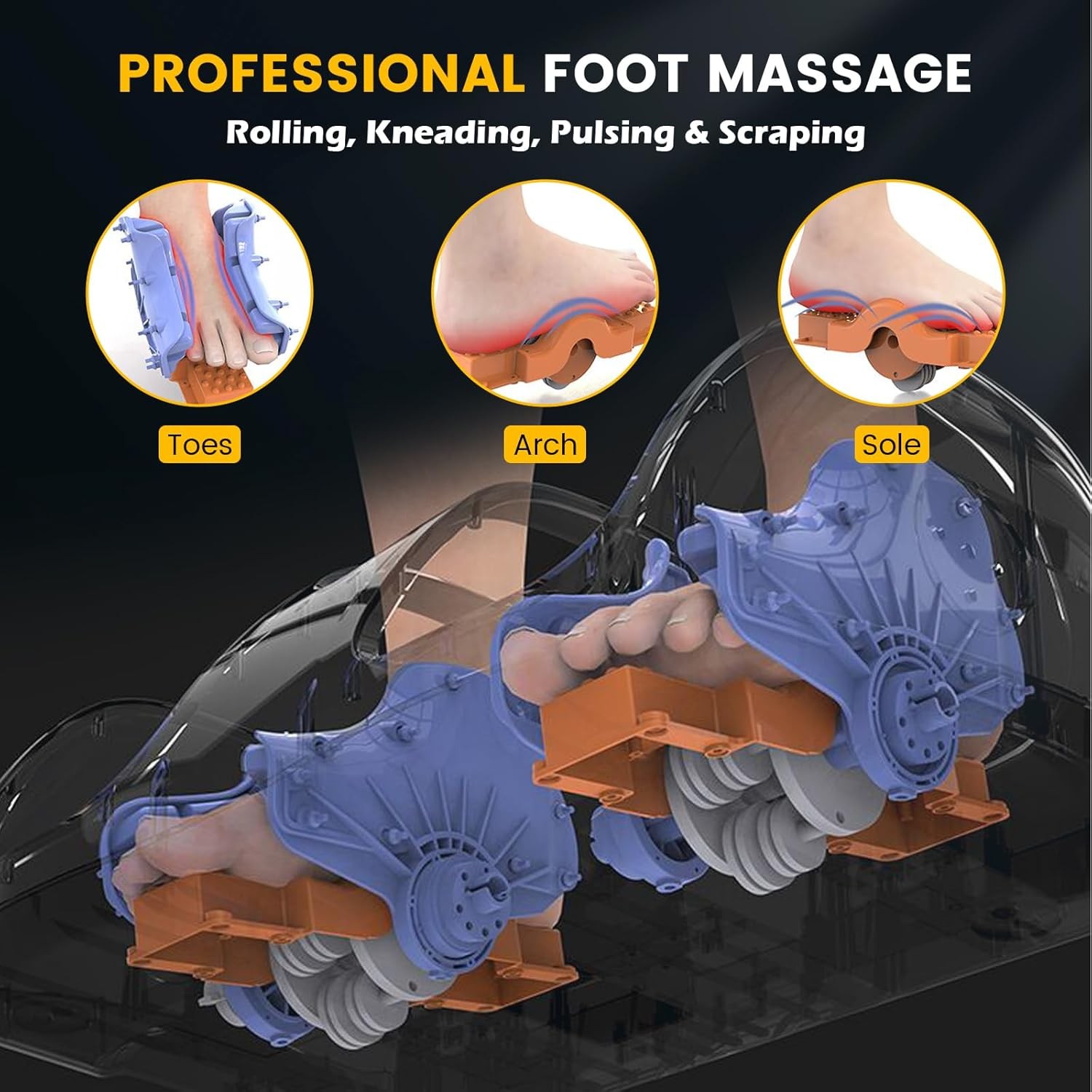 COSTWAY Foot Massager Electric Shiatsu Leg Calf