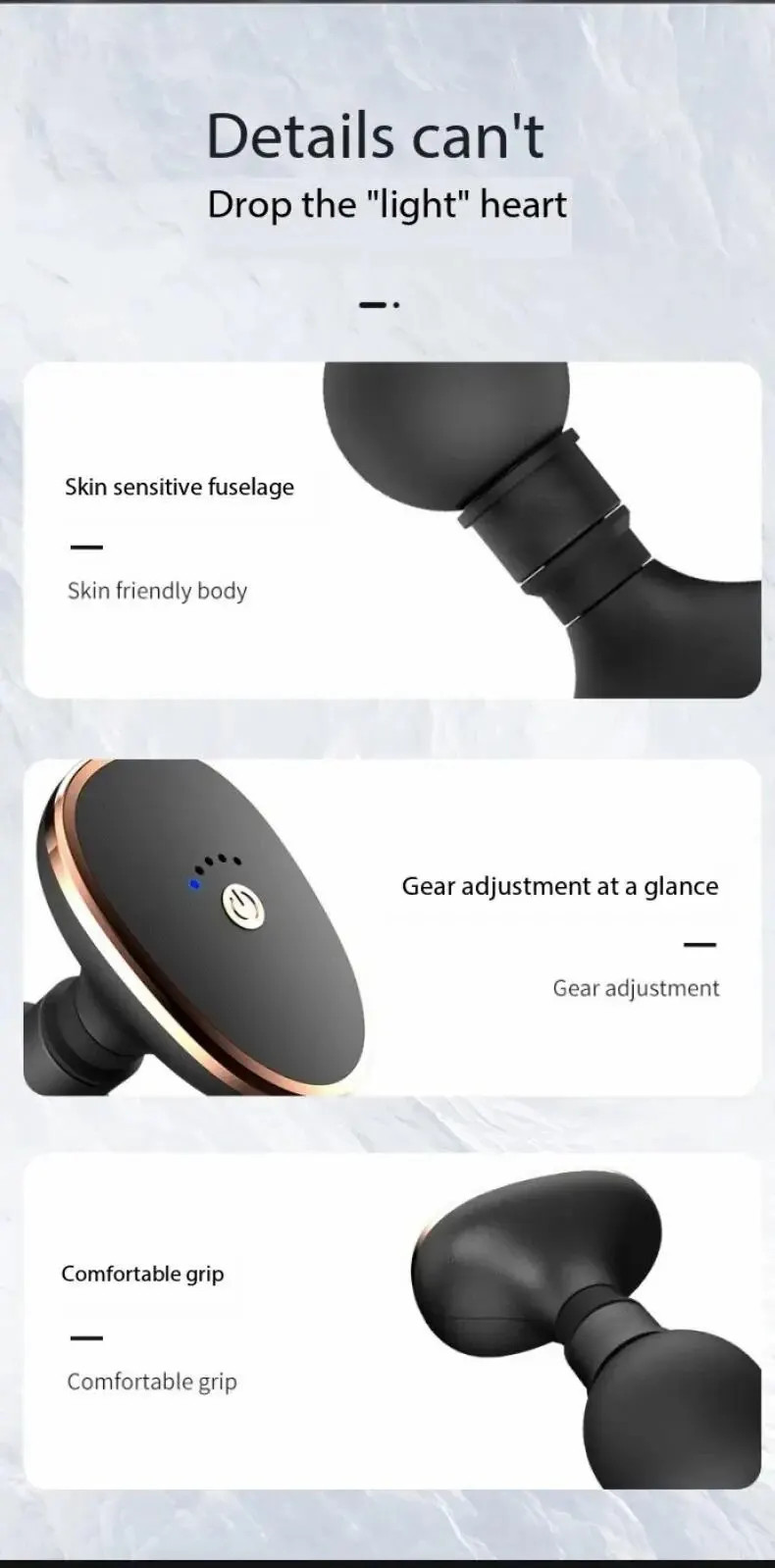Fascia Gun Massager Mini Silent Muscle Relaxer High Frequency Portable Device