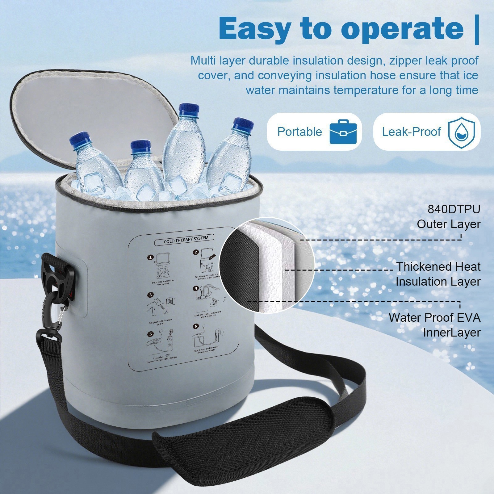 Wireless Knee Massager for Pain Relief with Cold and Compression Ice Therapy
