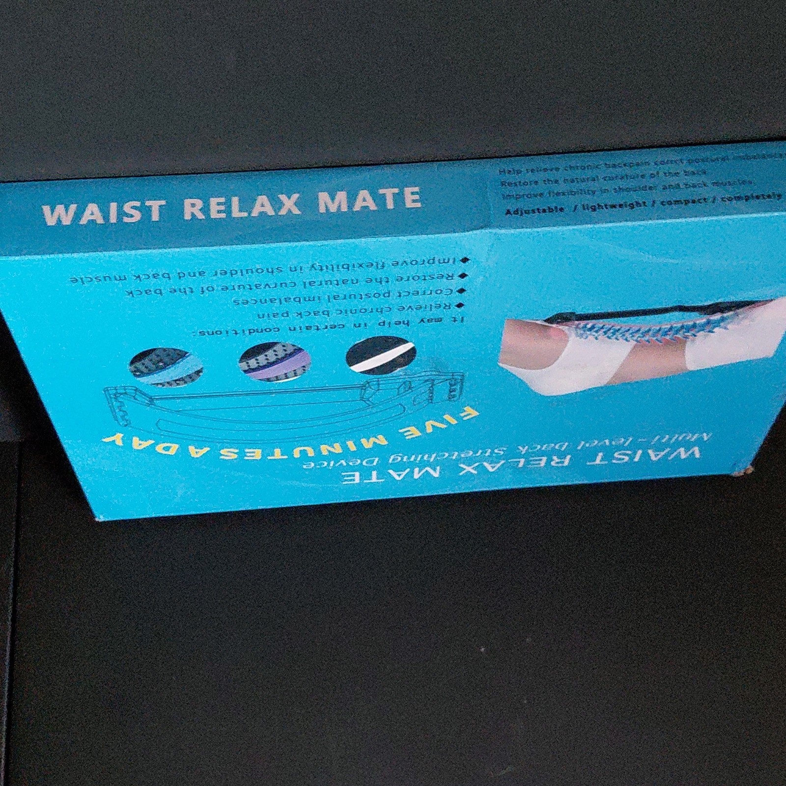 Waist Relax Mate Back Stretcher Adjustable Lightweight Compact Back/Waist Blue
