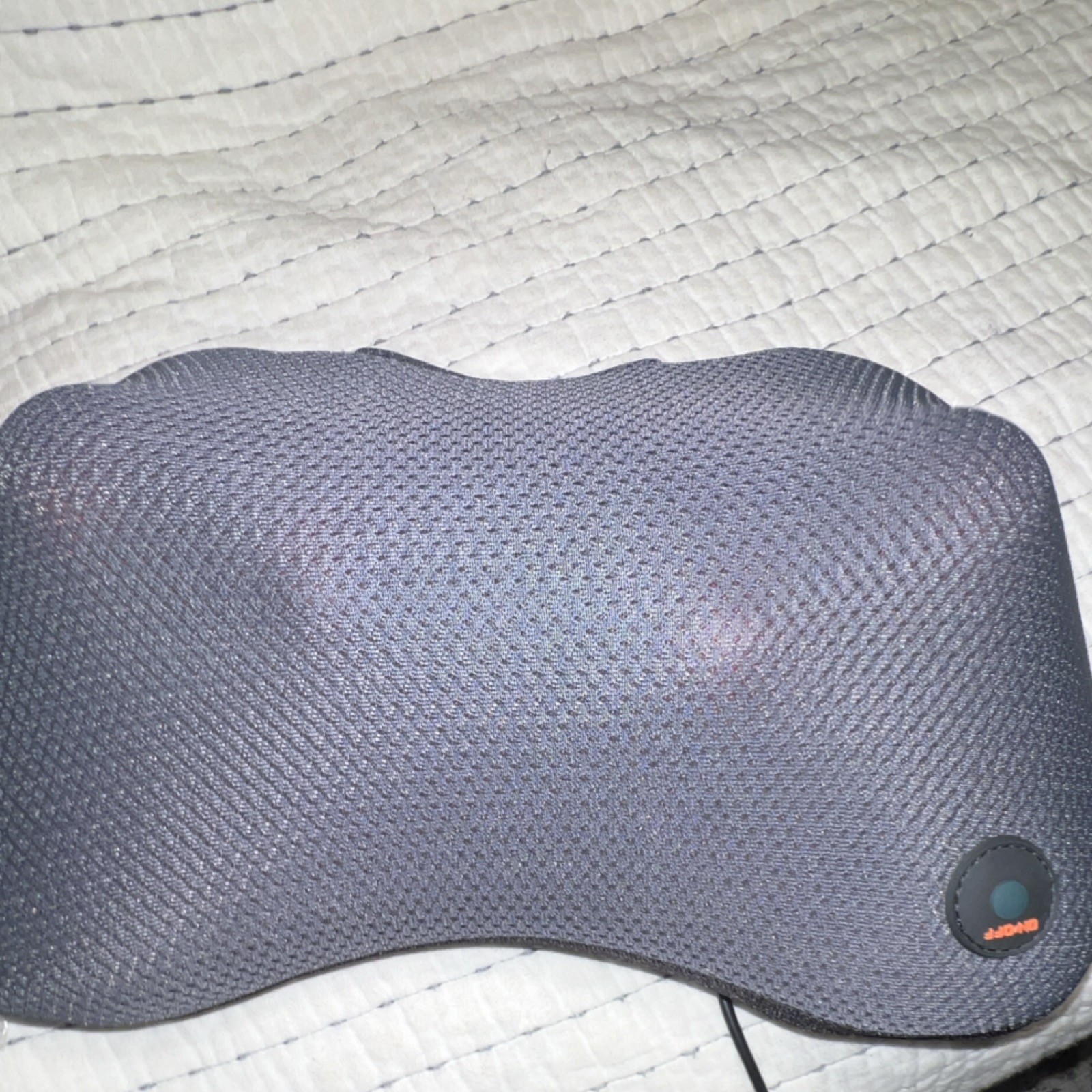 Viktor Jurgen Shiatsu Massage Pillow Heated Gray Black VJ-D005 Neck Back NEW