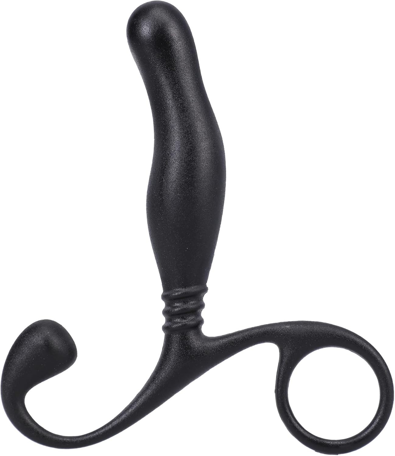 Prostate Massager Black Smooth ABS Plastic with Slender Tip for Easy Insertion