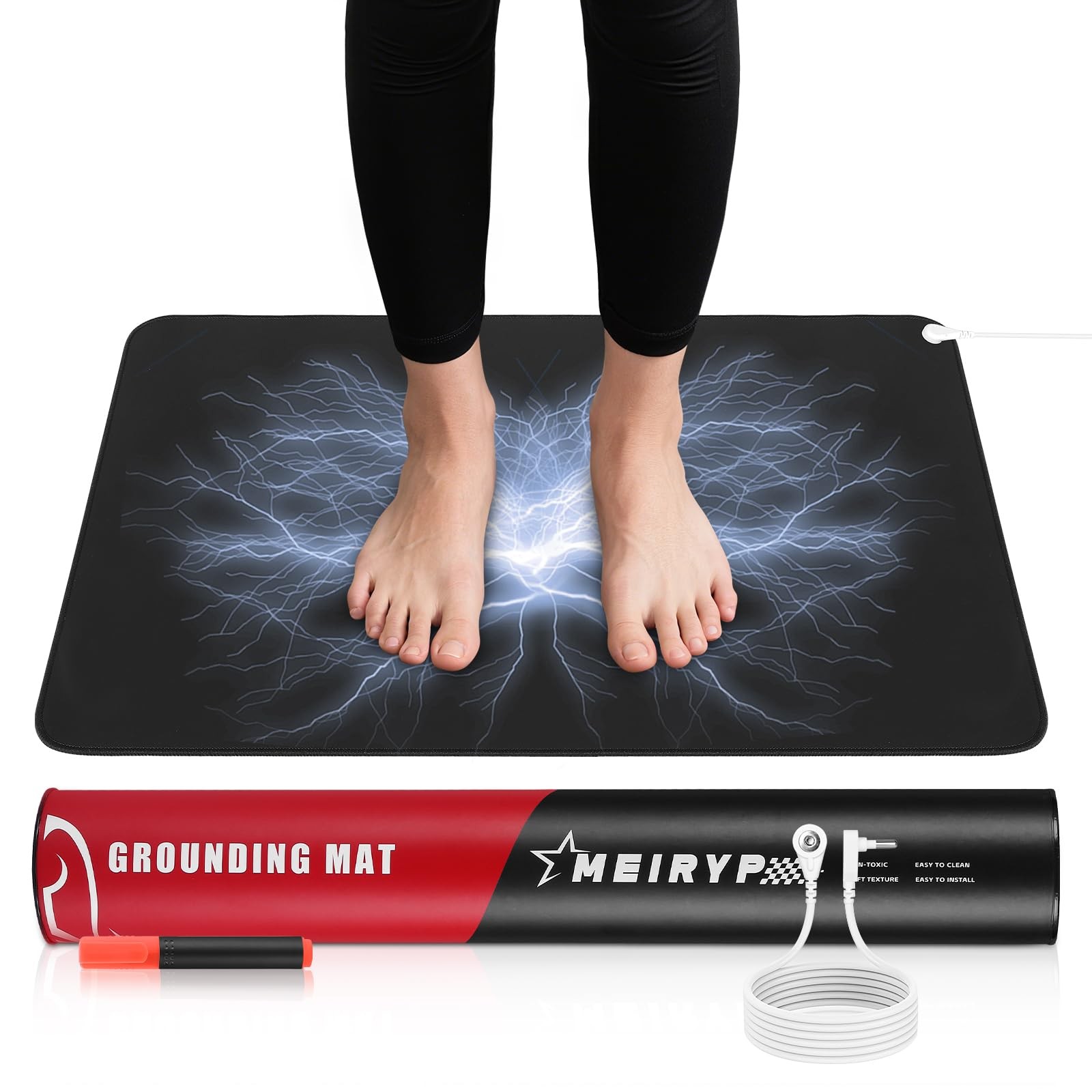 Professional Grounding Mat with Carbon Fiber Technology | 24″x16″ Indoor Eart…