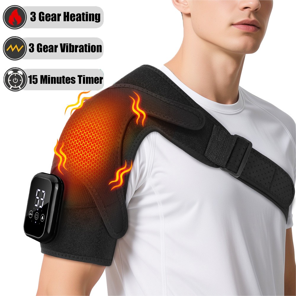 Electric Shoulder Massager Pain Relief with 3 Vibration Modes, 3 Levels Heating