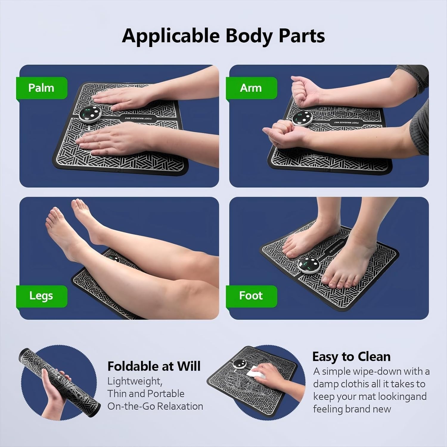 Foot & Body Massager | LCD Display, Pain Relief for Back & Legs