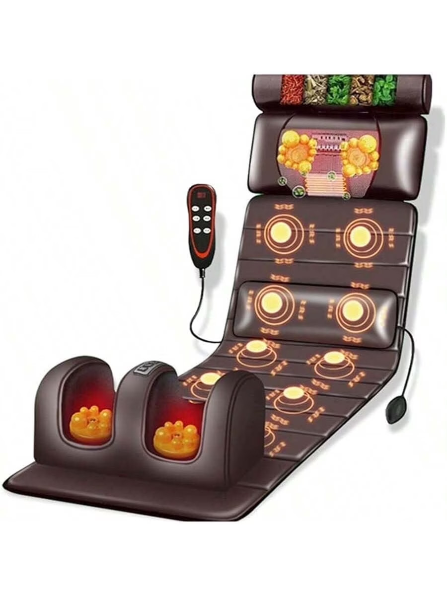 Full Body Massage Mat with Heat, 10 Vibration Massage Nodes & Adjustable Head Pi