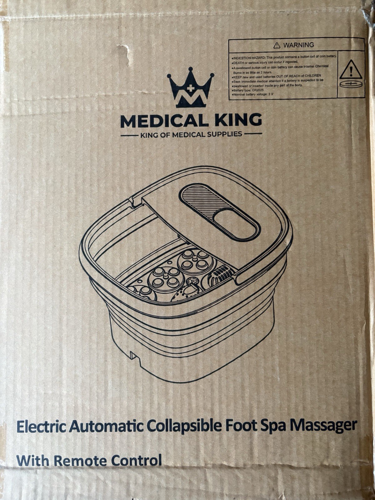 Medical King Collapsible Foot Spa Massager with Remote Control – Brand New