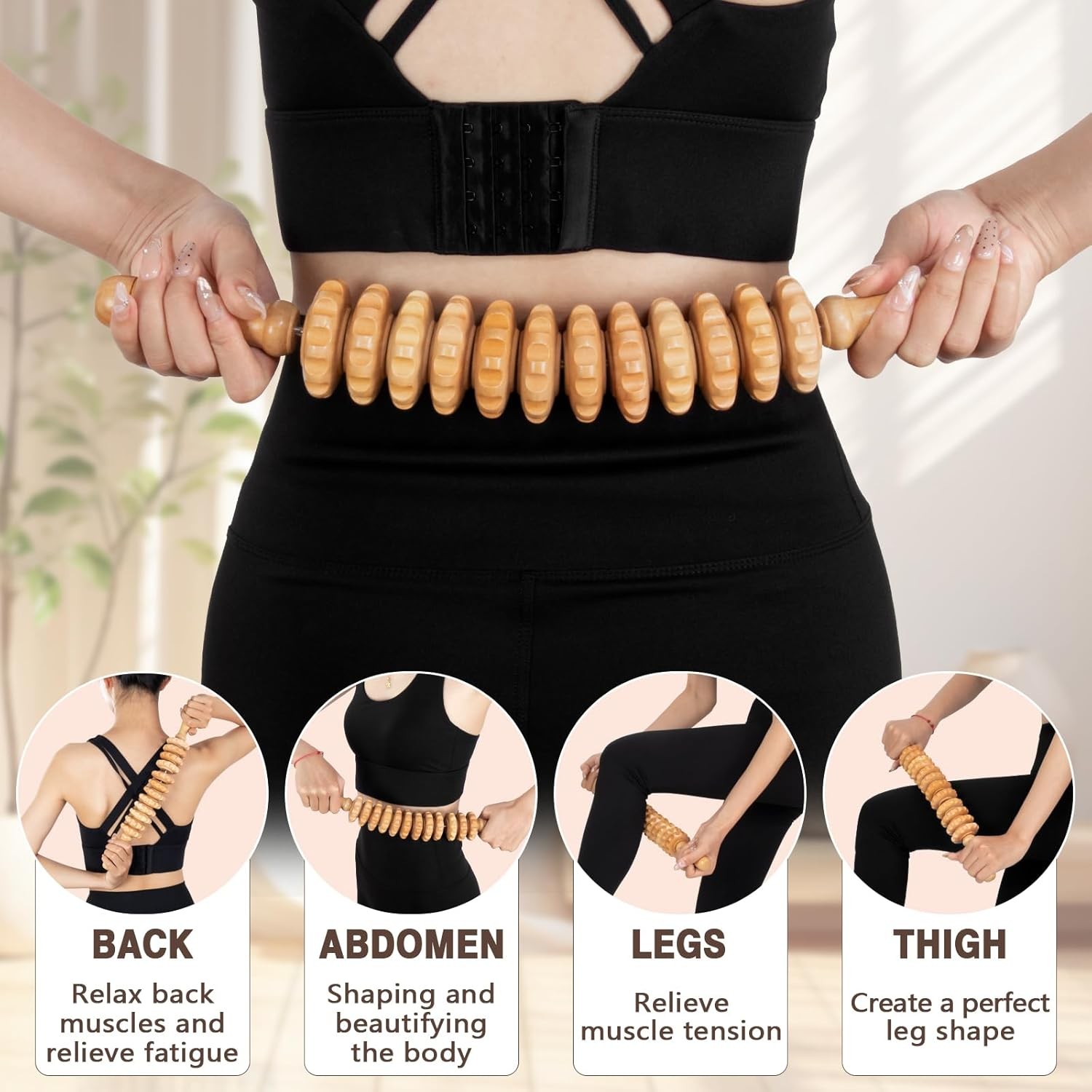 Wood Therapy Massage Tools 3 in 1 Maderoterapia Kit Lymphatic Drainage Massager