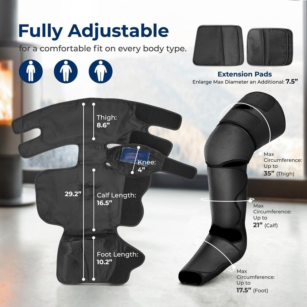 SereneLife Pneumatic Foot Massage Machine- Thigh, Calf, Foot Inflation