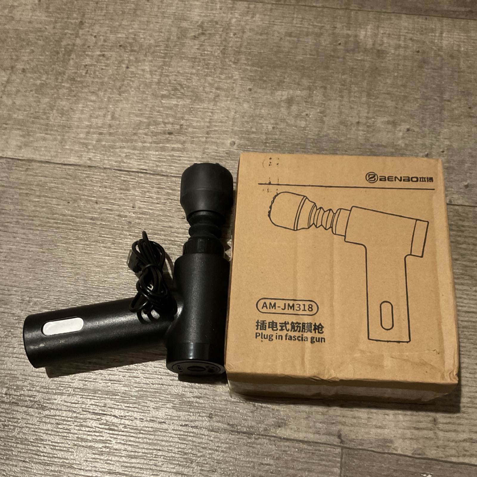 Benbo Handheld Massage Gun Corded Electric Full Body AM-JM318 Black