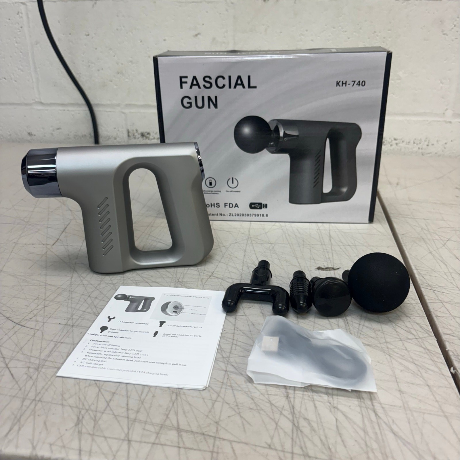 Compact Electric Massage Gun for Muscle Relaxation and Blood Flow Control KH-740