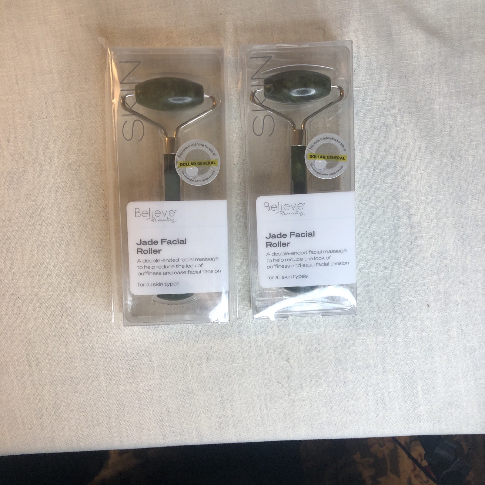 2 Believe Beauty Jade Facial Roller-double ended facial massage-New In Package