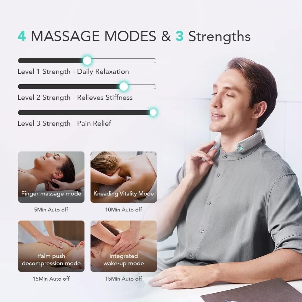 Neck Massager with Heat, SKG G7 PRO Deep Tissue Vibration Infrared Neck Massager