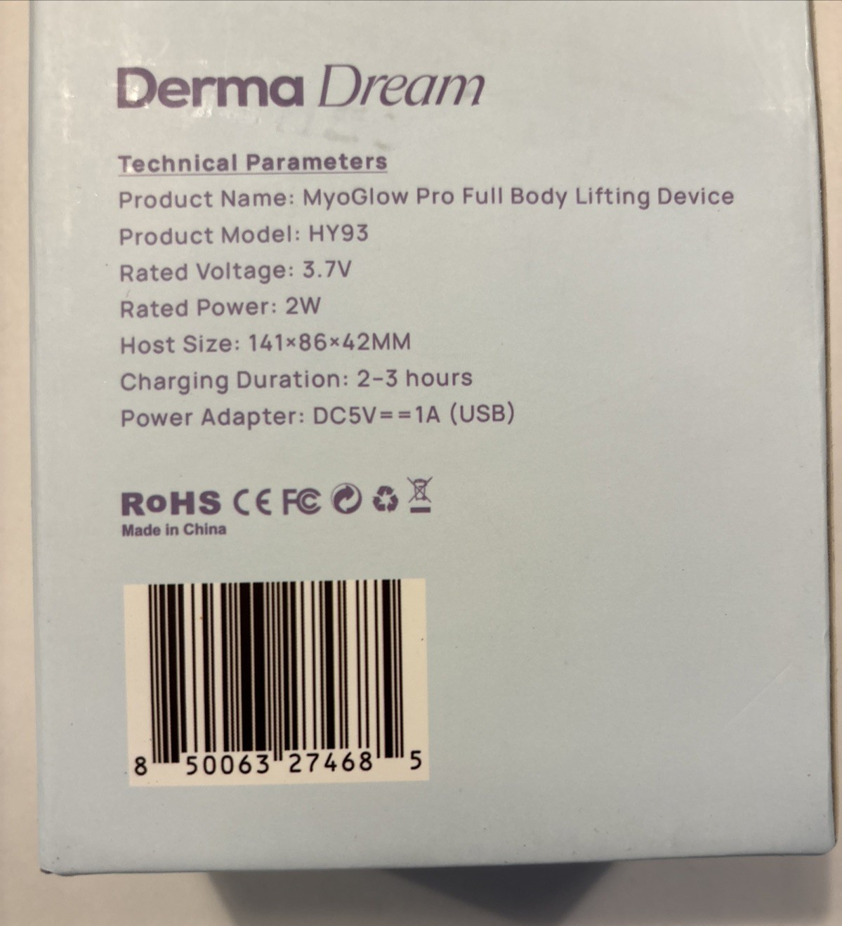 Skin Tightening Lymphatic Drainage Massager Derma Dream Myoglow Pro