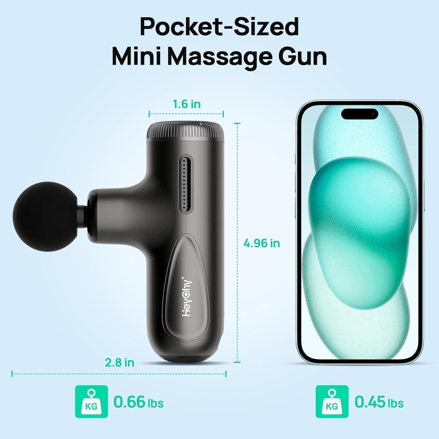 Cordless Handheld Massager with Auto Shut-off for Muscle Recovery and Relaxation