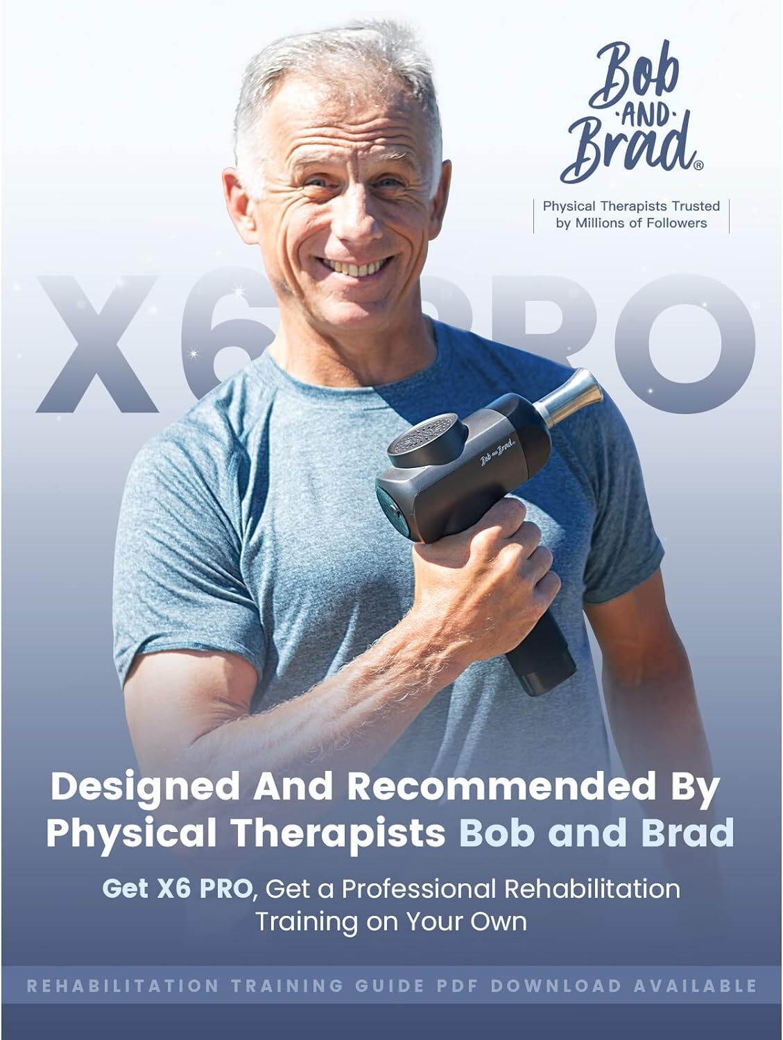 X6 Pro Massage Gun Handheld Percussion Massager for Athlete Pain Relief Recovery