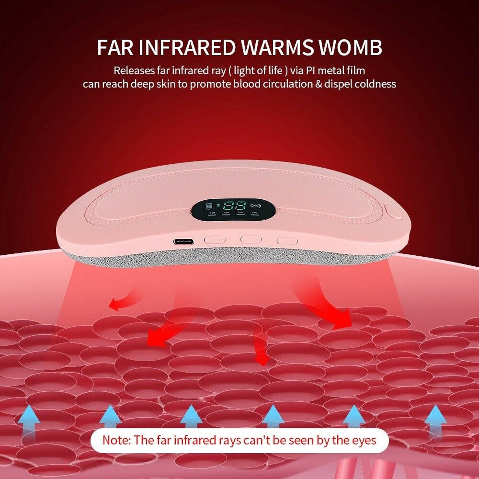 Wireless Electric Abdomen Heating Waist Belt Massager Menstrual Cramp Reliever