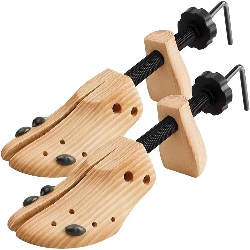2 Pack!! Of 2- way Wooden Shoe Stretcher Adjustable Expander FOR MENS Sizes 8-12