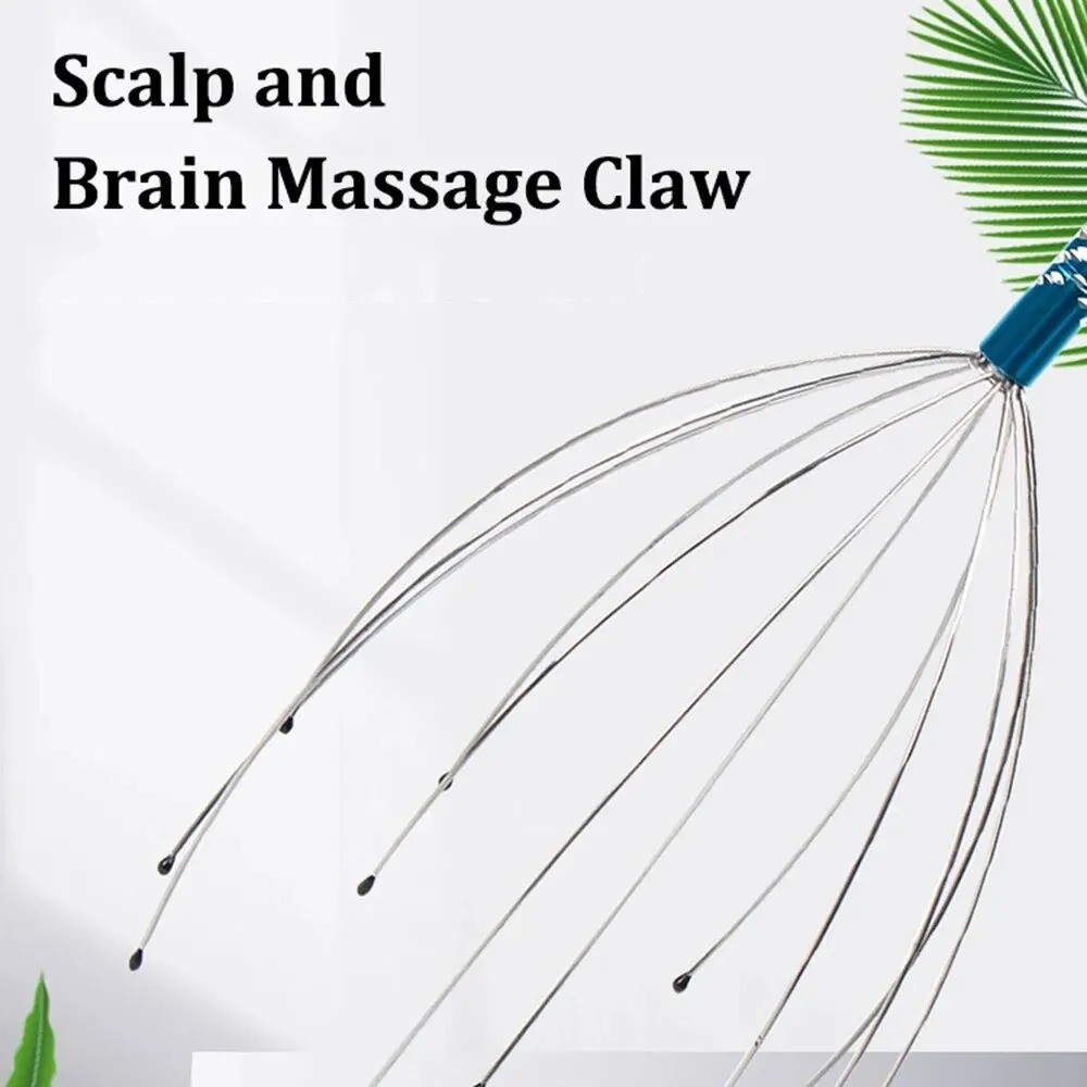 Octopus Head Scalp Massager Claw Scratcher Stress Relief Tool (Random Color)