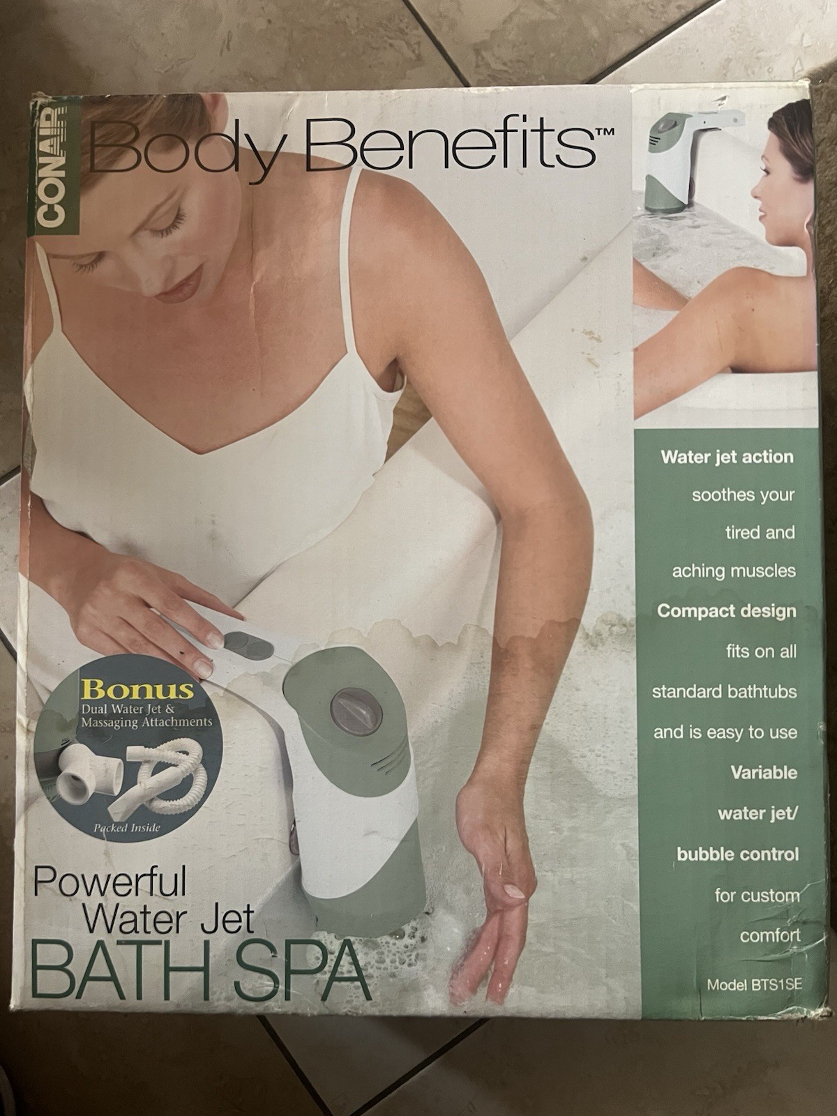 Conair Body Benefits Water Jet Bath Spa with Massaging Attachment Model BTS1SE