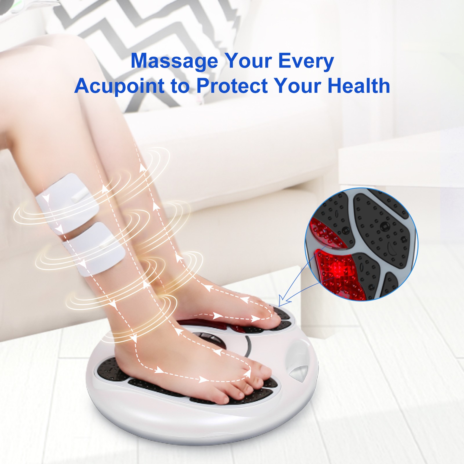 Foot Massager Machine Stimulator Pain Swelling Relief Blood Circulation Booster