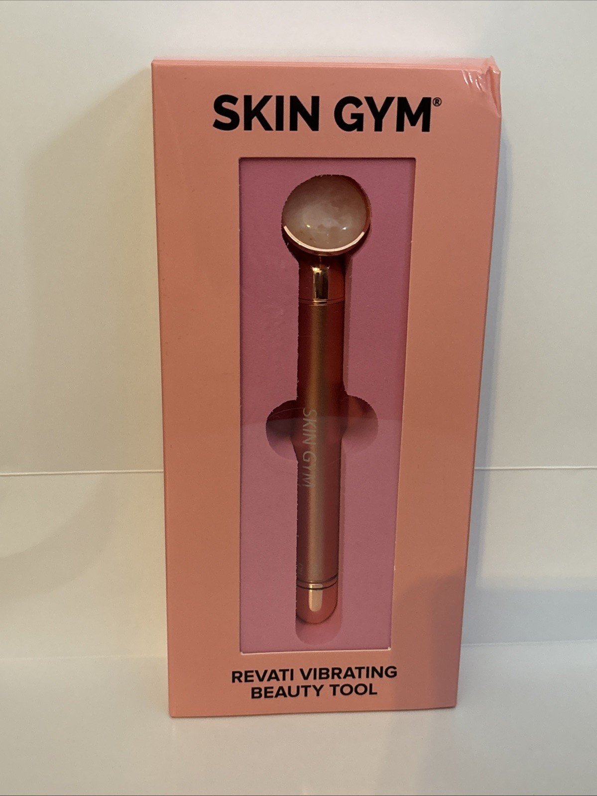 Skin Gym Vibrating Beauty Tool – NIB – Rose Quartz – Retail $59