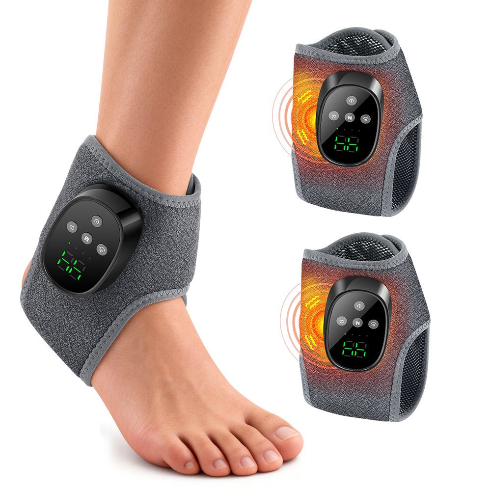 Electric Foot Ankle Massager Heating Vibration for Plantar Fasciitis Pain Relief