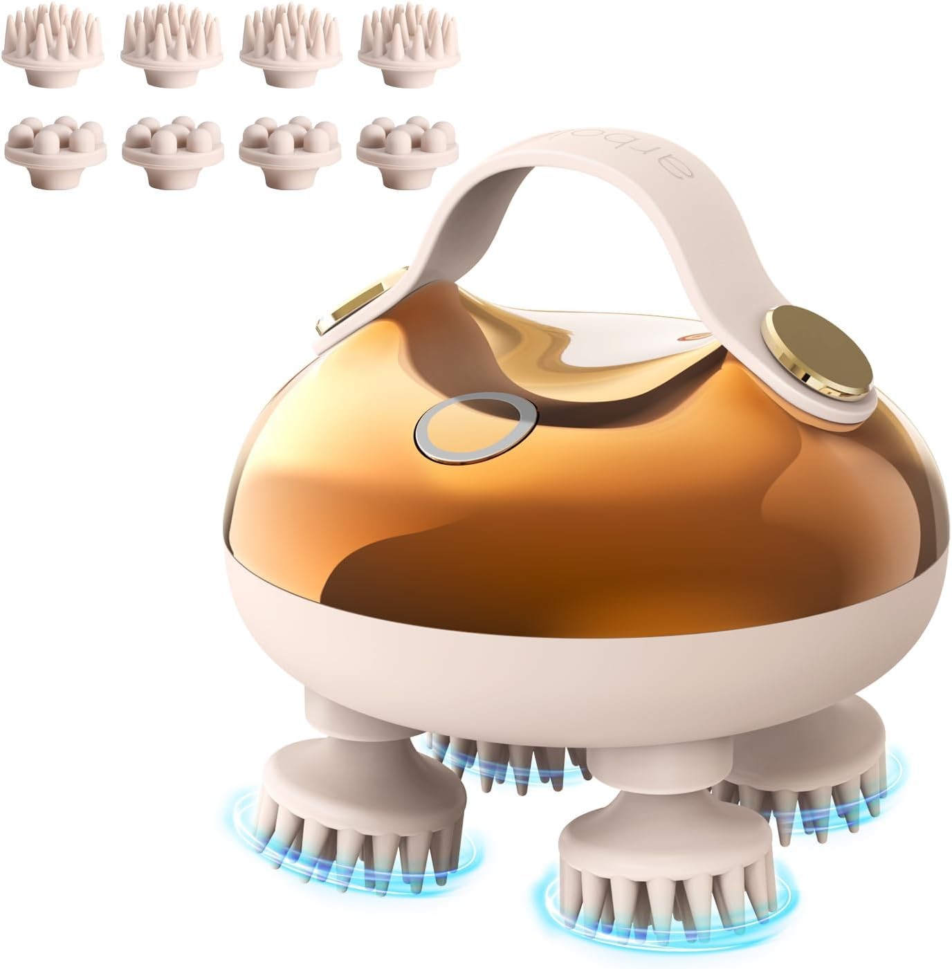 Luxury Electric Scalp Massager with 128 Nodes – Stress Relief Gift for Mom & Dad